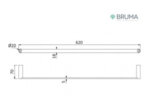 MEDIDAS TOALLERO LAVABO X-ALPHA BRUMA
